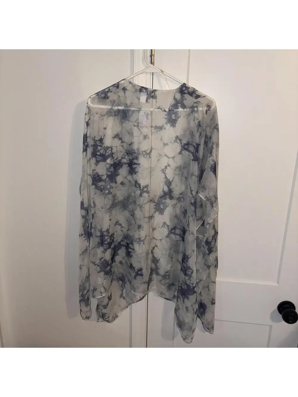 Sonoma New $50 One Size Open Front Sheer Tie-Dye Kimono Cardigan Womans - Picture 2 of 9